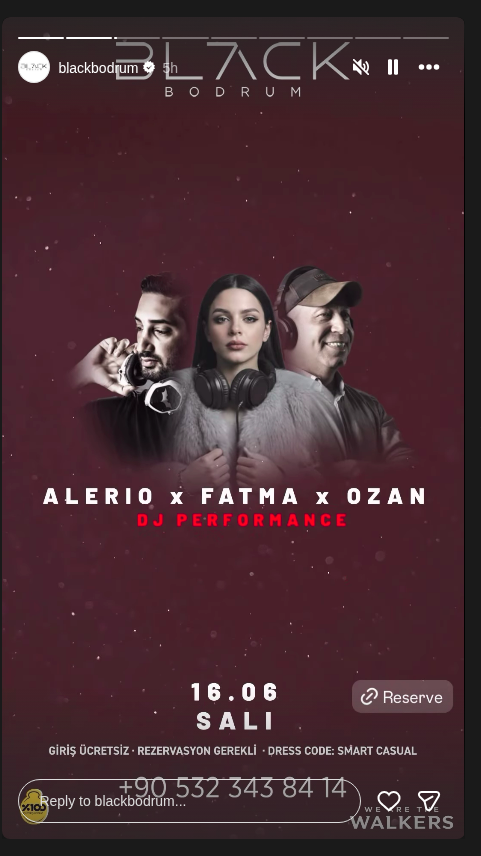 Alerio x Fatma x Ozan — Black Bodrum Etkinlik afişi