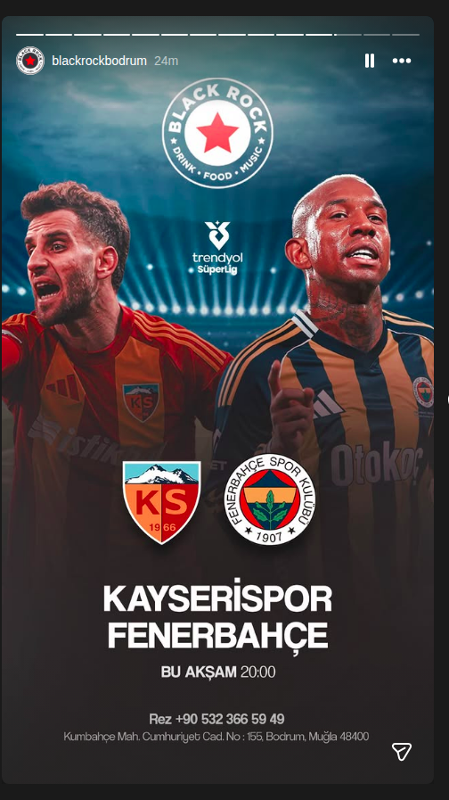 Kayserispor - Fenerbahçe Spielübertragung Event-Poster
