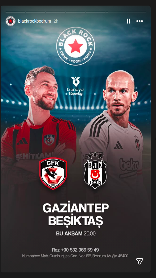 Gaziantep - Beşiktaş Etkinlik afişi