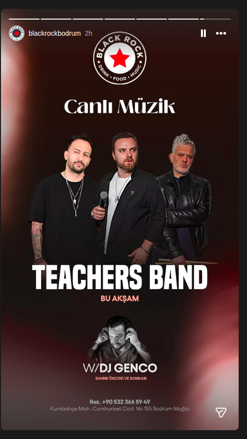 Canlı Müzik — Teachers Band Etkinlik afişi