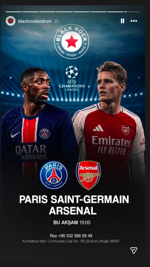 PSG – Arsenal: Maç Yayını Etkinlik afişi