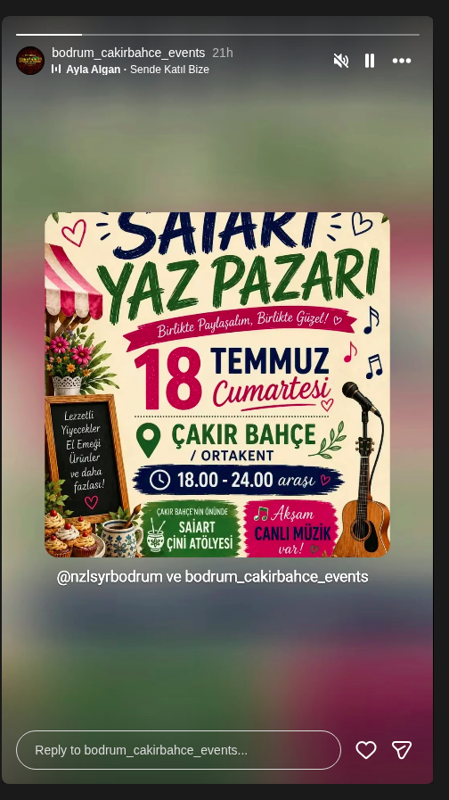 Saiart Yaz Pazarı Etkinlik afişi