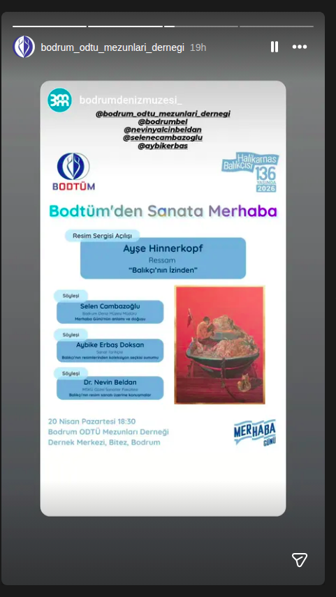 BODTÜM'lülerden Merhaba — Ayşe Hinnerkopf Sergisi Konuşmaları Etkinlik afişi