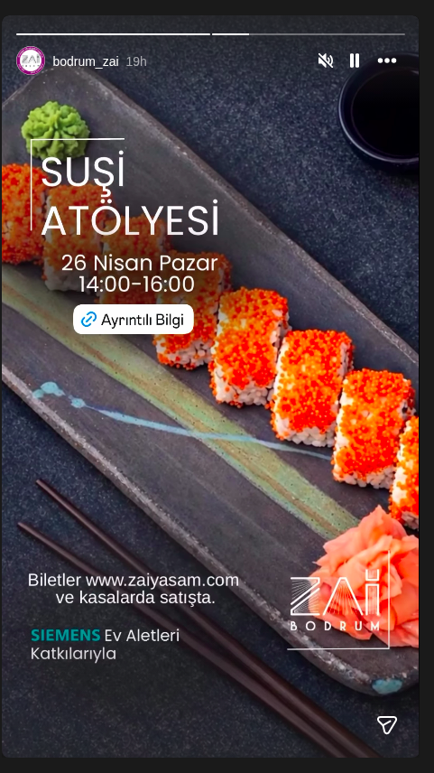 Suşi Atölyesi Etkinlik afişi