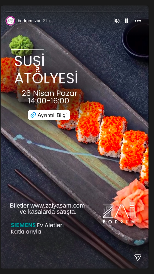 Suşi Atölyesi Etkinlik afişi