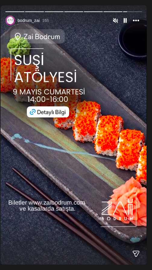 Suşi Atölyesi Etkinlik afişi