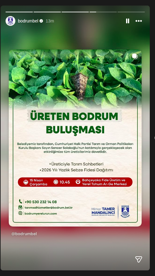 Sencer Solakoğlu — Üreten Bodrum Buluşması Etkinlik afişi