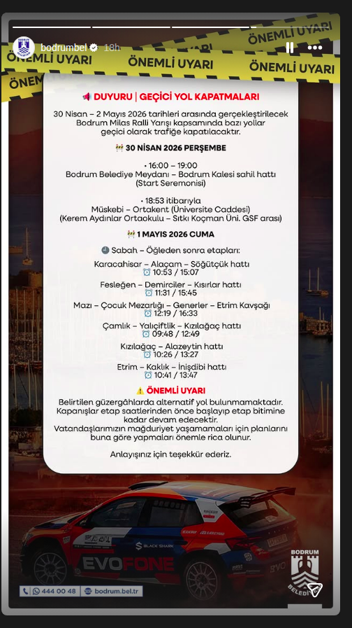 Bodrum Milas Ralli — Start Seremonisi Etkinlik afişi
