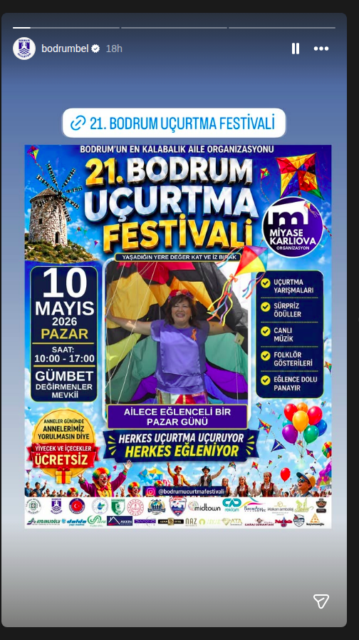 21. Bodrum Uçurtma Festivali Etkinlik afişi