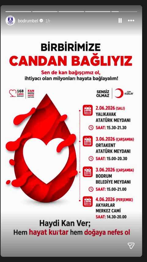 Kan Bağışı — Turgutreis Atatürk Meydanı Etkinlik afişi
