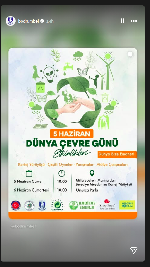 Dünya Çevre Günü Etkinlikleri — Bodrum Etkinlik afişi