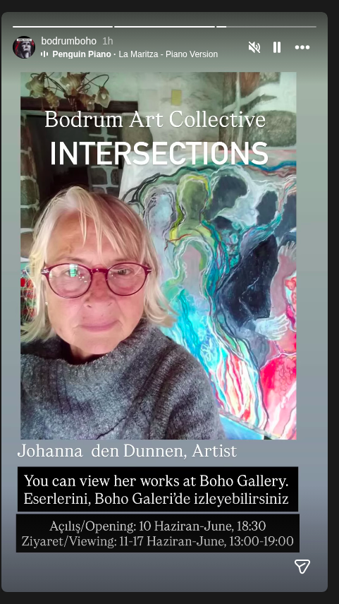 Johanna den Dunnen: Intersections — Boho Gallery Etkinlik afişi