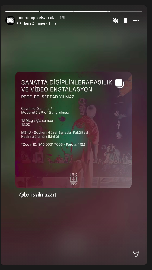 Nevin Yalçın Beldan — Sanatta Disiplinlerarasılık ve Video Enstalasyon Etkinlik afişi