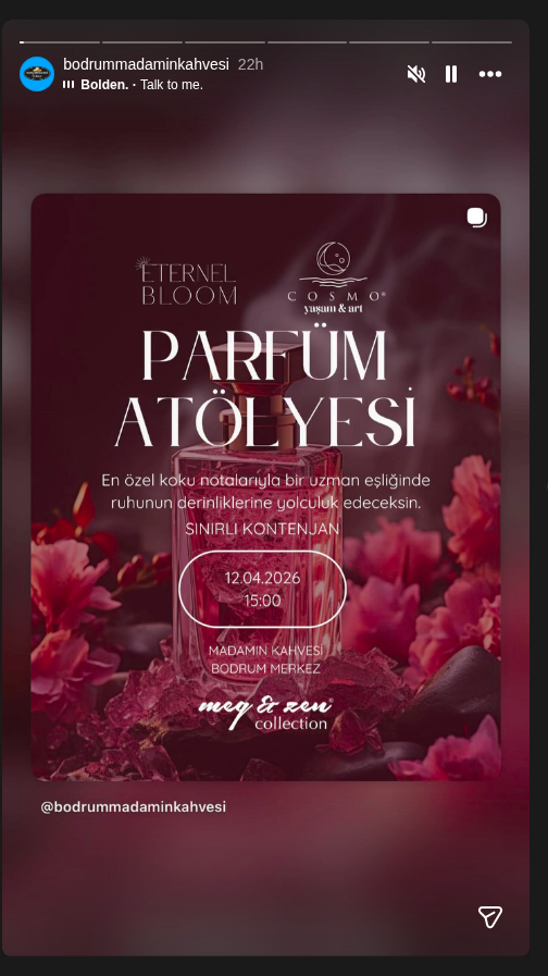 Parfüm Atölyesi Etkinlik afişi