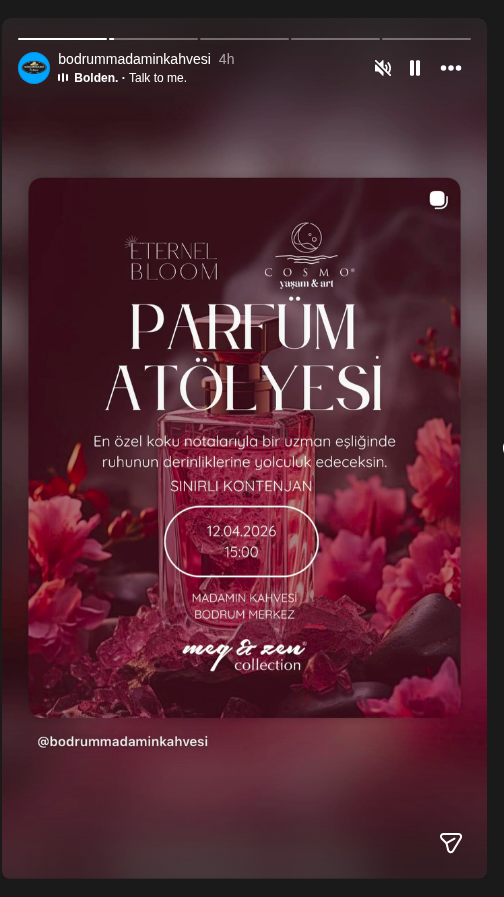 Parfüm Atölyesi Etkinlik afişi