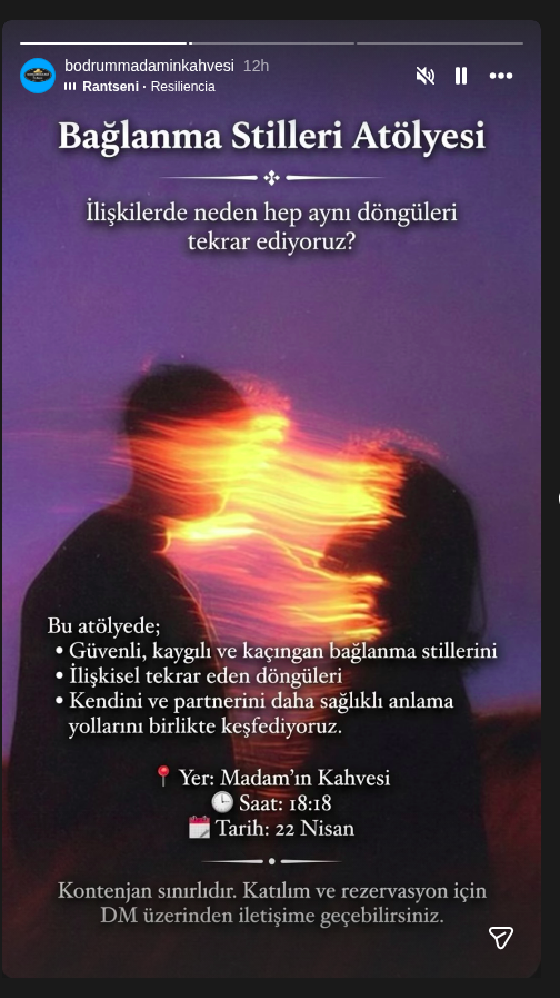 Bağlanma Stilleri Atölyesi Etkinlik afişi