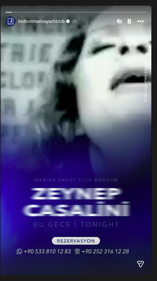 Zeynep Casalini Etkinlik afişi