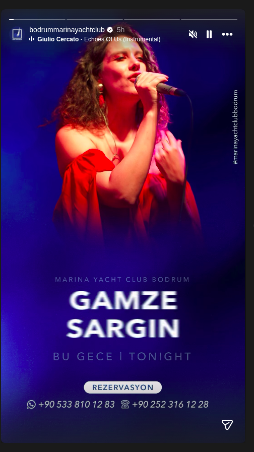 Gamze Sargın Etkinlik afişi