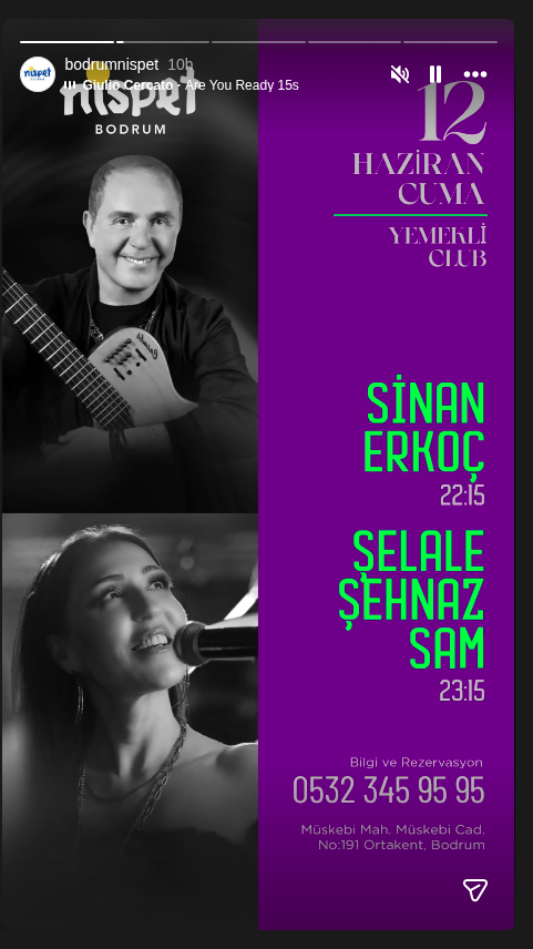 Sinan Erkoç & Şelale Şehnaz Sam Etkinlik afişi