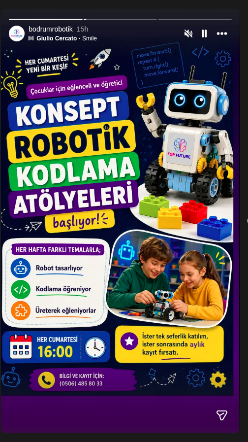 Konsept Robotik Kodlama Atölyeleri Etkinlik afişi