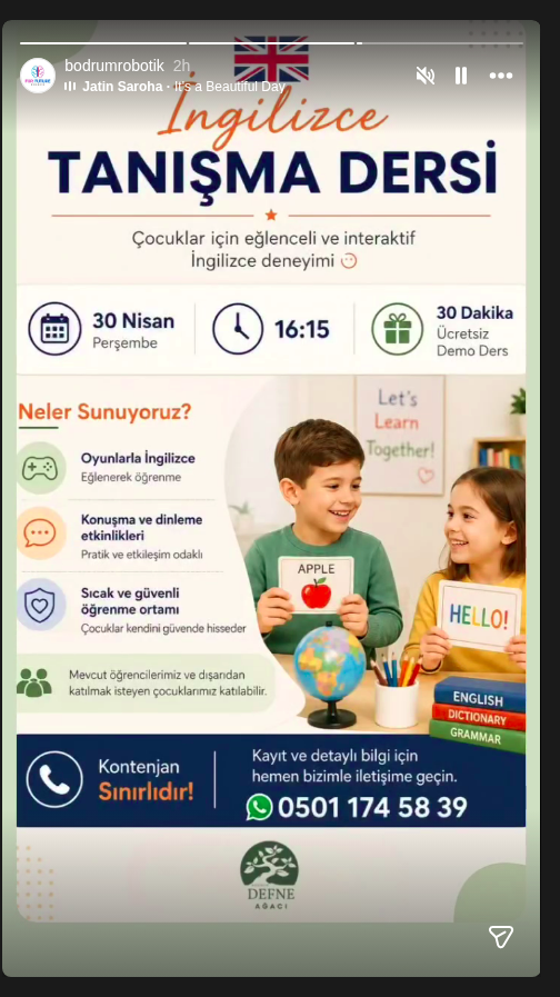 Tanışma Dersi (İngilizce) Etkinlik afişi