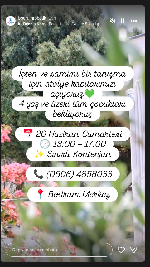 İçten ve Samimi Bir Tanışma Atölyesi — Bodrum Robotik Kodlama Etkinlik afişi