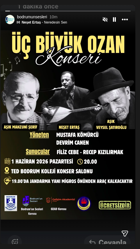 Üç Büyük Ozan Konseri — Neşet Ertaş Etkinlik afişi