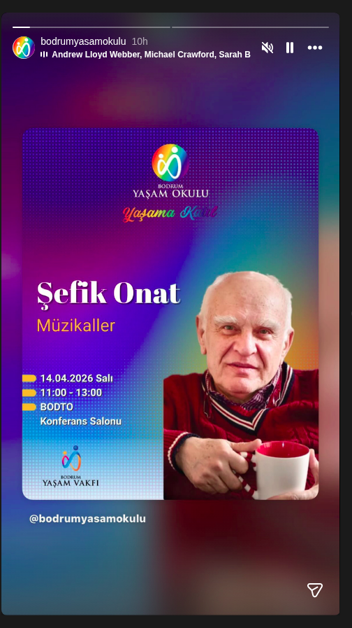 Şefik Onat — Müzikaller Etkinlik afişi
