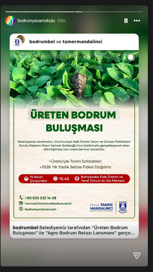 Sencer Solakoğlu — Üreten Bodrum Buluşması Etkinlik afişi