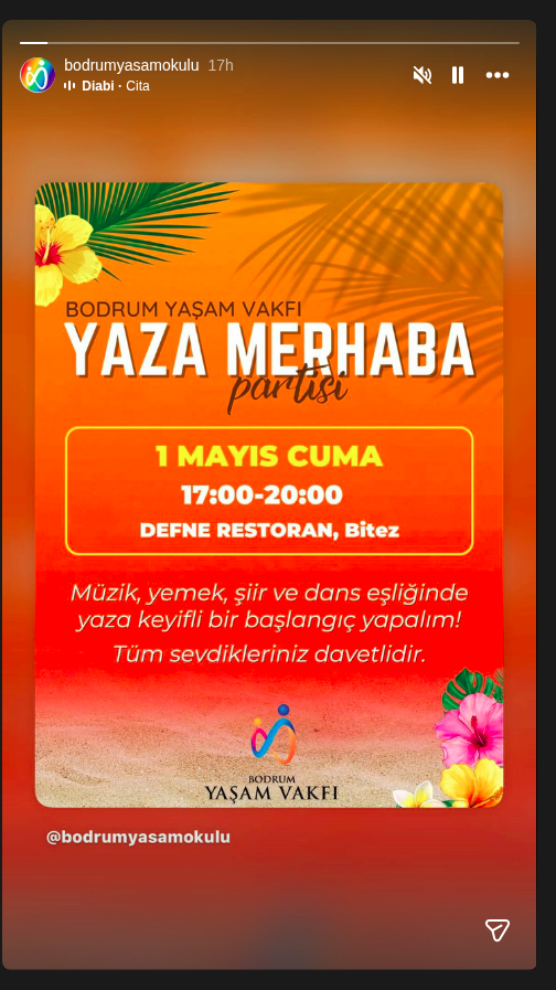 Yaza Merhaba Partisi Etkinlik afişi