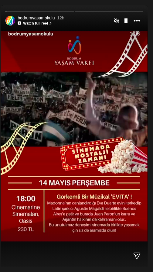 Evita — Görkemli Bir Müzikal Etkinlik afişi