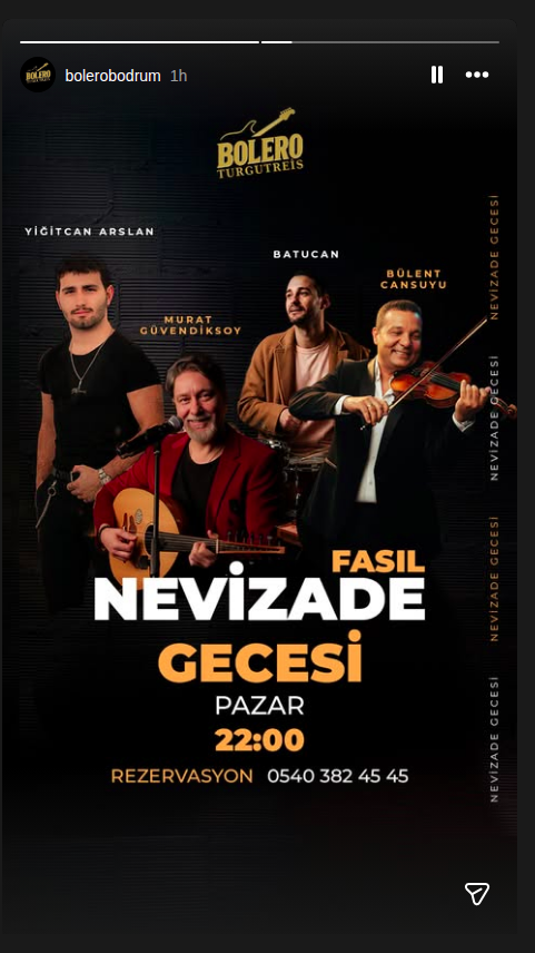 Nevizade Fasıl Gecesi — Bolero Turgutreis Etkinlik afişi