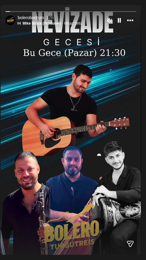 Bolero Gecesi Etkinlik afişi