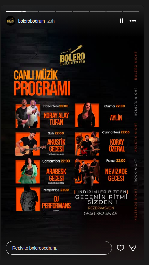 Aylin — Bolero Live Etkinlik afişi