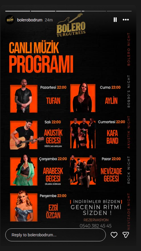 Tufan — Bolero Bar Bodrum Turgutreis Etkinlik afişi