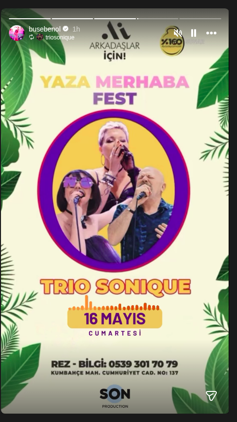 Trio Sonique - Yaza Merhaba Fest Etkinlik afişi