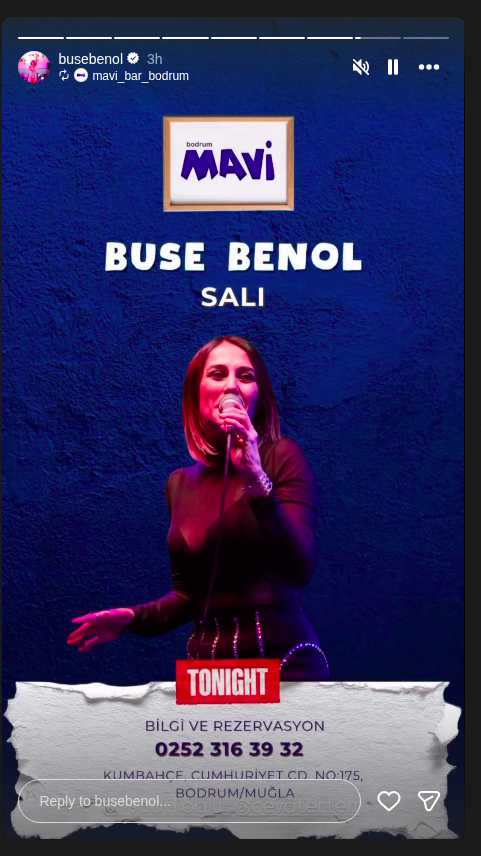 Buse Benol Live Etkinlik afişi
