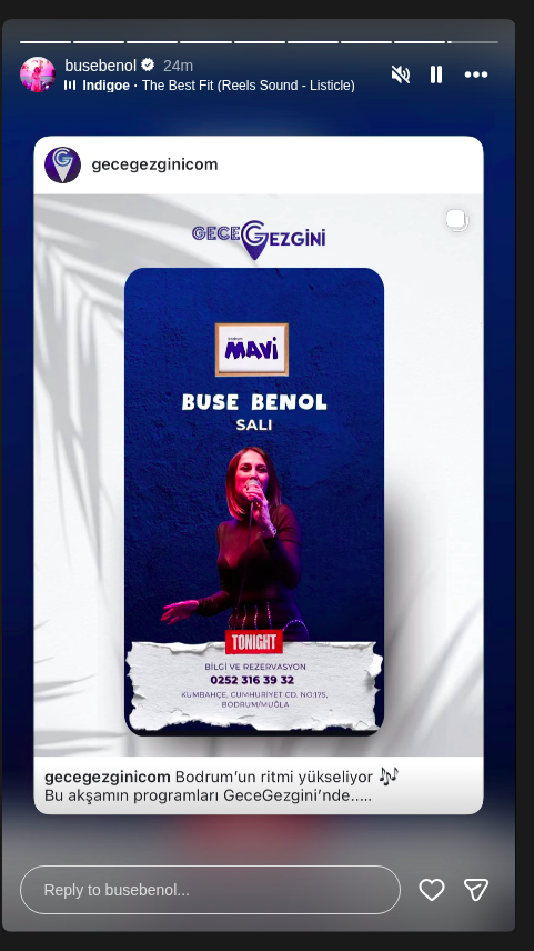 Buse Benol Live Etkinlik afişi