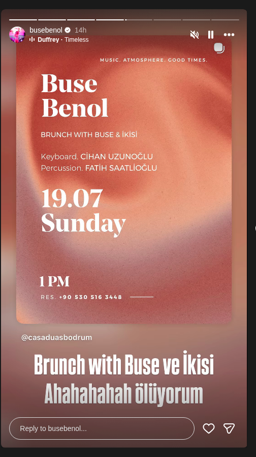Buse Benol — Brunch With Buse & İkisi Etkinlik afişi