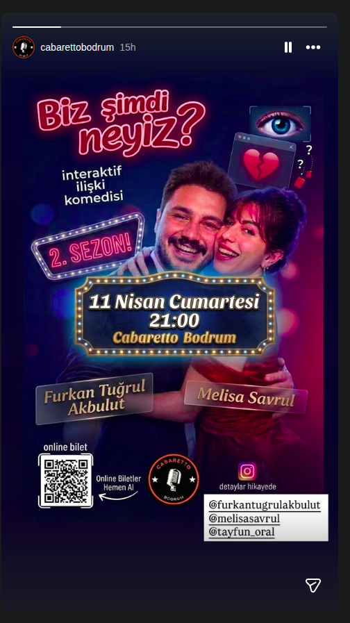 Biz Şimdi Neyiz? — Furkan Tuğrul Akbulut & Melisa Savrul Etkinlik afişi