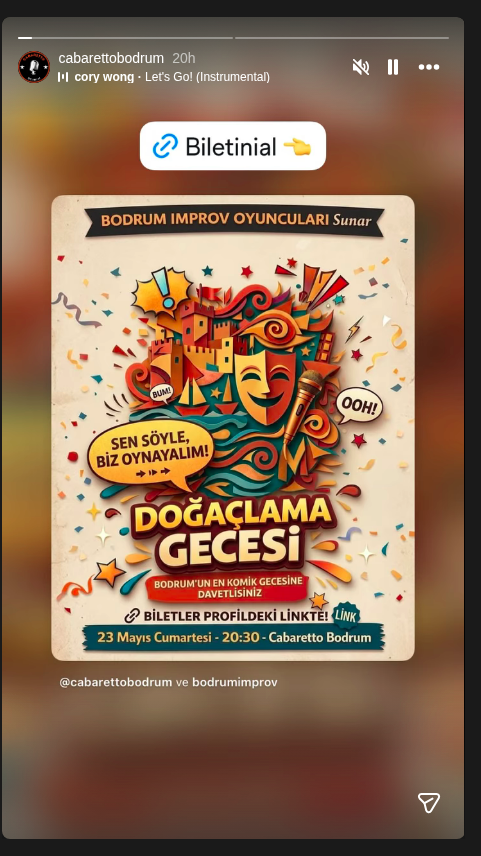 Bodrum Improv — Doğaçlama Tiyatro Etkinlik afişi
