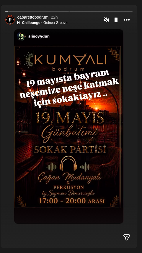 Çağan Mudanyalı — 19 Mayıs Günbatımı Sokak Partisi Etkinlik afişi