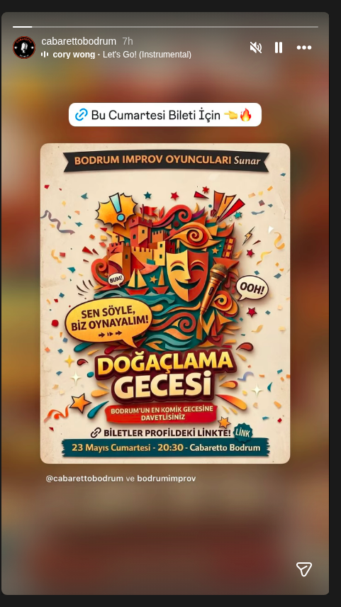 Bodrum Improv — Doğaçlama Tiyatro Etkinlik afişi