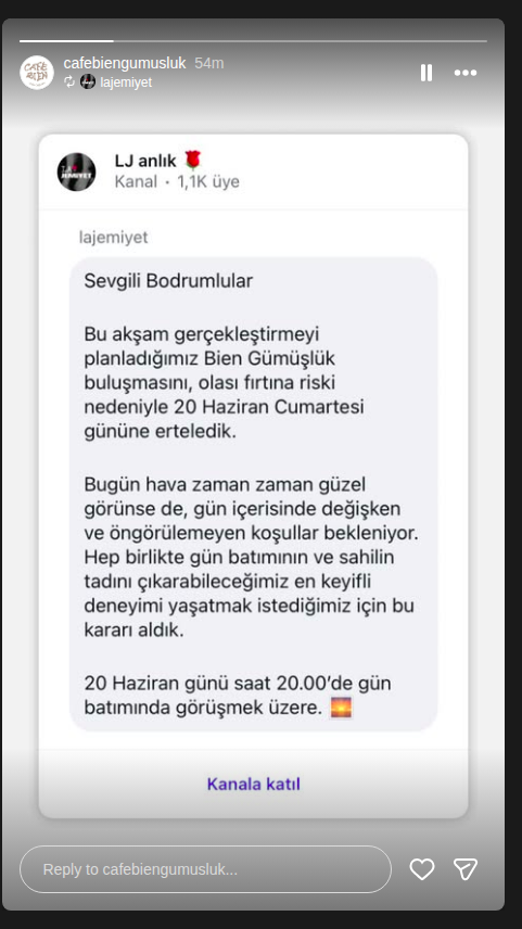 Bien Gümüşlük Buluşması Etkinlik afişi