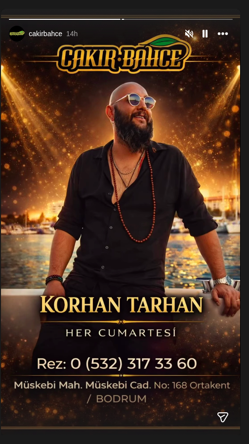 Korhan Tarhan — Her Cumartesi Etkinlik afişi
