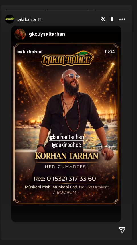 Korhan Tarhan - Her Cumartesi Etkinlik afişi