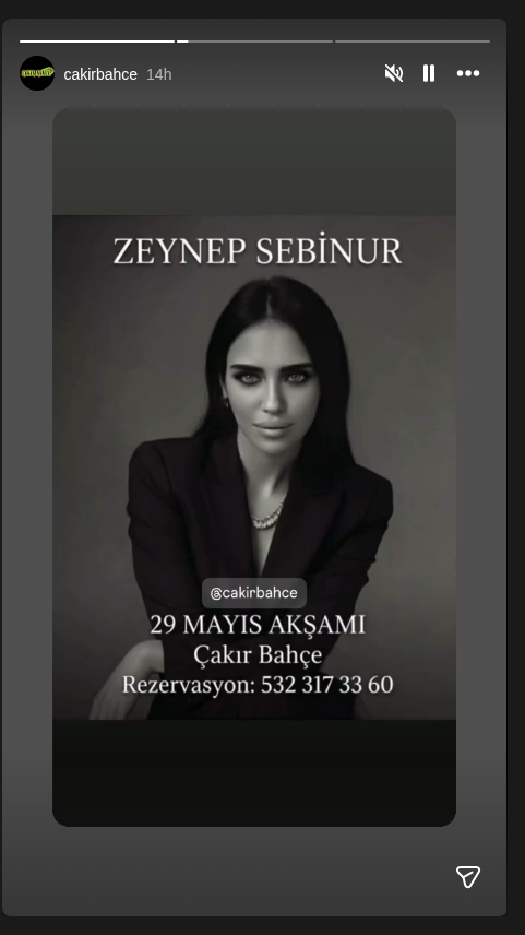 Zeynep Şebinur — Çakır Bahçe Event-Poster