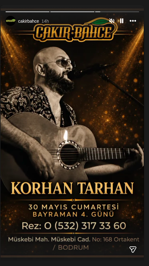 Korhan Tarhan — Çakır Bahçe Постер события