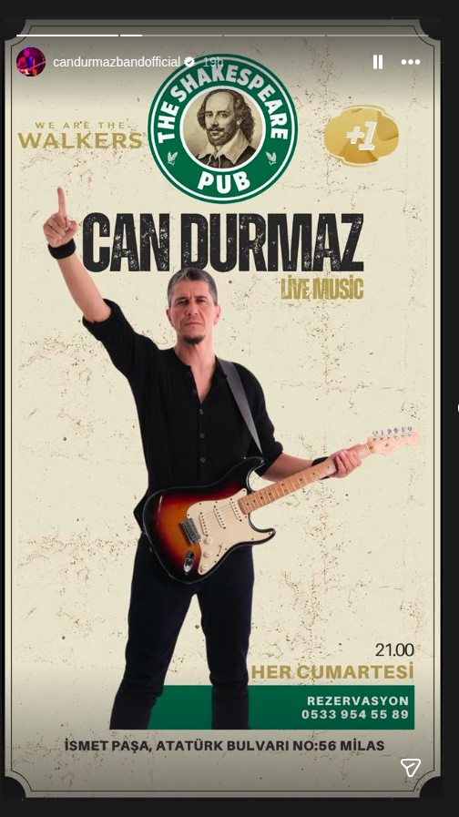 Can Durmaz - Canlı Müzik Etkinlik afişi