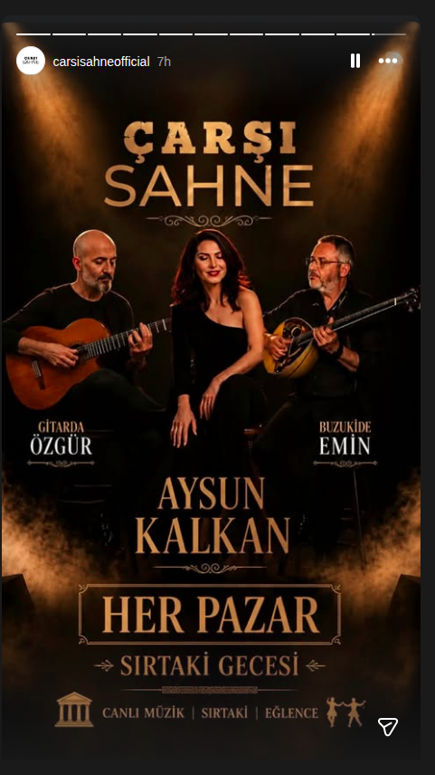 Aysun Kalkan — Sırtaki Gecesi Etkinlik afişi